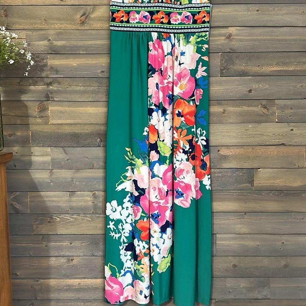New London Times V-Neck Sleeveless Floral Maxi Dress Women’s Size 6 - Picture 5 of 14